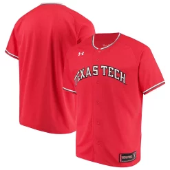 Men's Under Armour Red Texas Tech Red Raiders Performance Replica Baseball Jersey