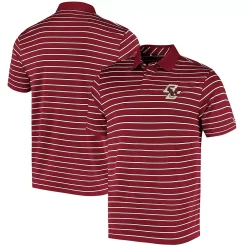 Men's Under Armour Maroon Boston College Eagles Wordmark Stripe Performance Polo