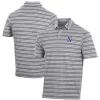 Men's Under Armour Gray Northwestern Wildcats Charged Cotton Stripe Tri-Blend Polo