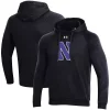 Men's Under Armour Black Northwestern Wildcats Primary School Logo All Day Raglan Pullover Hoodie