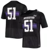 Men's Under Armour #51 Black Northwestern Wildcats Logo Replica Football Jersey