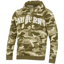 Men's Under Armour Camo Auburn Tigers All Day Raglan Pullover Hoodie