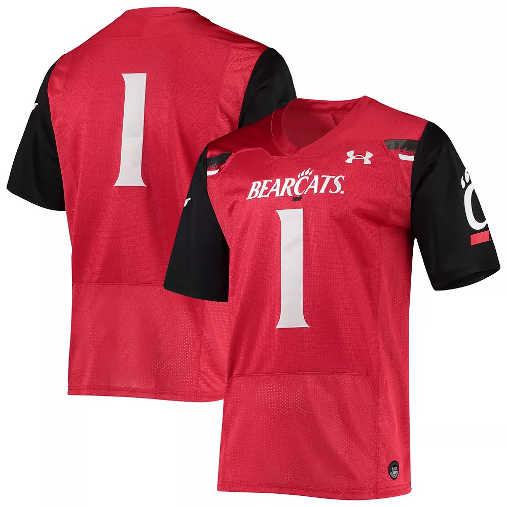Men's Under Armour #1 Red Cincinnati Bearcats Team Premier Football Jersey