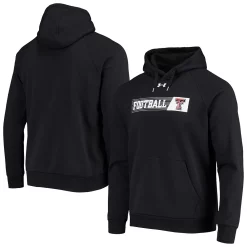 Men's Under Armour Black Texas Tech Red Raiders 2021 Sideline Football All-Day Raglan Pullover Hoodie