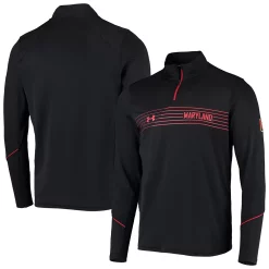 Men's Under Armour Black Maryland Terrapins Sideline Performance Lightweight Quarter-Zip Jacket