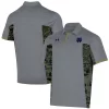 Men's Under Armour Gray Notre Dame Fighting Irish Freedom Polo