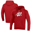Men's Under Armour Red Wisconsin Badgers Forward Collection Logo Pullover Hoodie