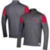 Men's Under Armour Black Maryland Terrapins Gameday Tri-Blend Quarter-Zip Jacket