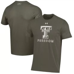 Men's Under Armour Olive Texas Tech Red Raiders Freedom Performance T-Shirt