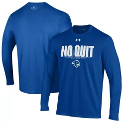 Men's Under Armour Blue Seton Hall Pirates Shooter Performance Long Sleeve T-Shirt