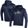 Men's Under Armour Navy Navy Midshipmen Logo Stripe Fleece Pullover Hoodie