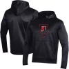 Men's Under Armour Black Wisconsin Badgers Football Fleece Pullover Hoodie