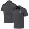 Men's Under Armour Black Northwestern Wildcats Green Trail Stripe Polo