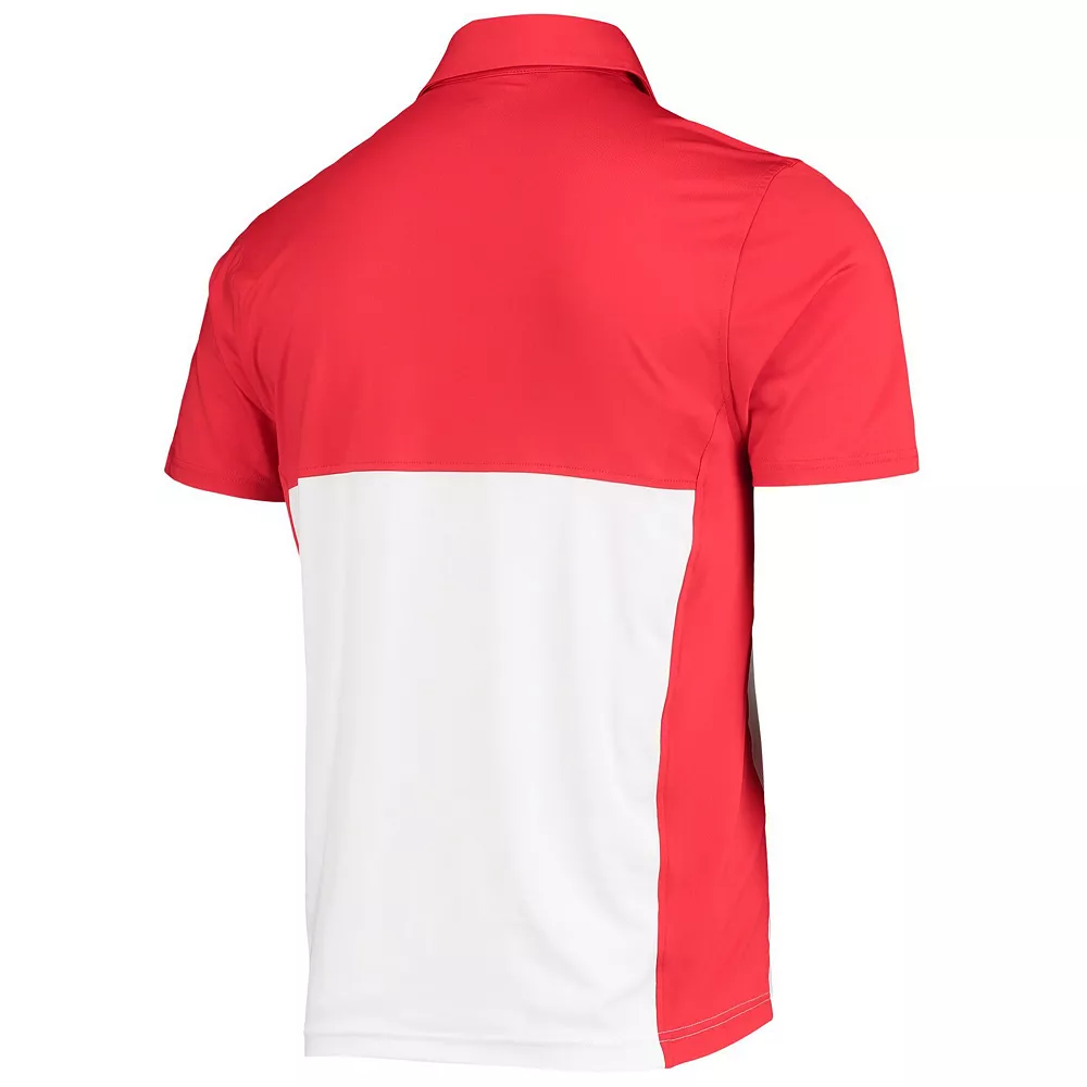 Men's Under Armour Red/White Texas Tech Red Raiders 2022 Blocked Coaches Performance Polo - Image 4