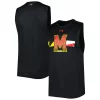 Men's Under Armour Black Maryland Terrapins Logo Striped Tech Performance Tank Top