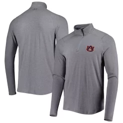 Men's Under Armour Gray Auburn Tigers All Day Tri-Blend Quarter-Zip Jacket