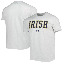 Men's Under Armour Heathered Gray Notre Dame Fighting Irish T-Shirt