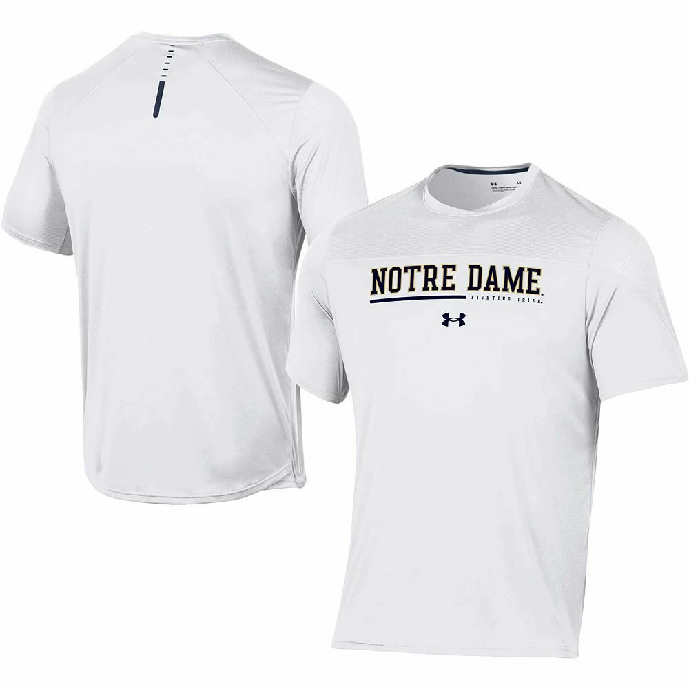 Men's Under Armour White Notre Dame Fighting Irish 2022 Sideline Training Performance T-Shirt