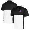 Men's Under Armour Black/White Northwestern Wildcats Green Blocked Polo Performance Polo