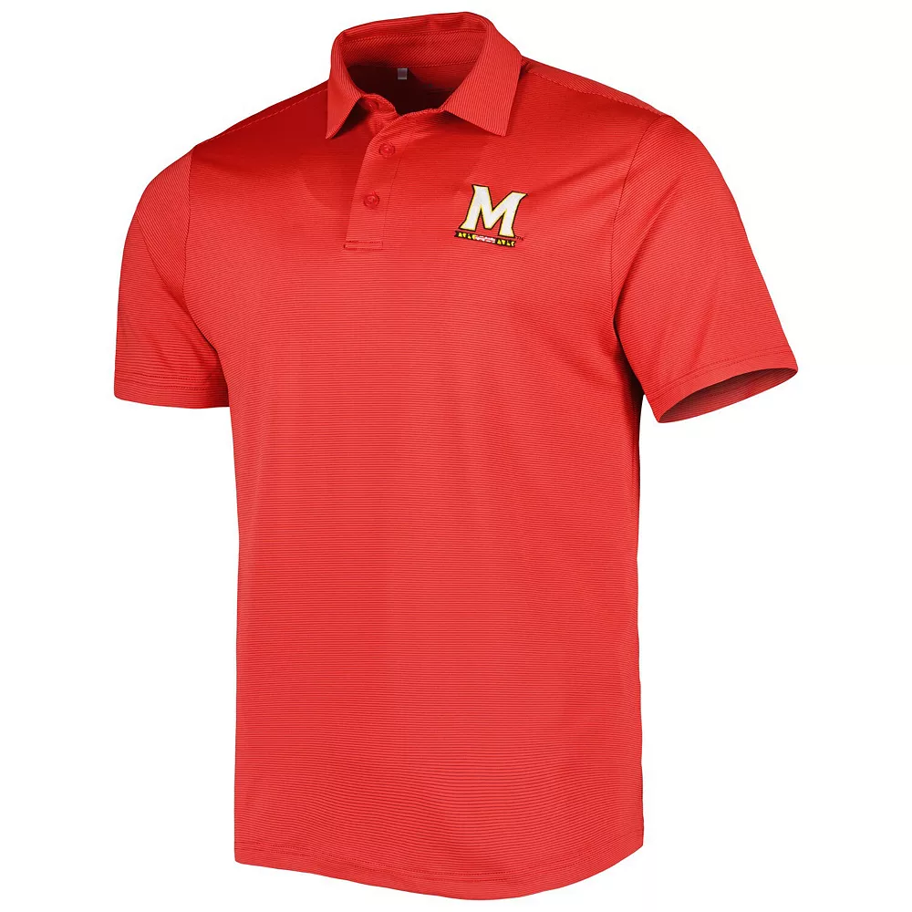 Men's Under Armour Red Maryland Terrapins Green Trail Stripe Polo - Image 3