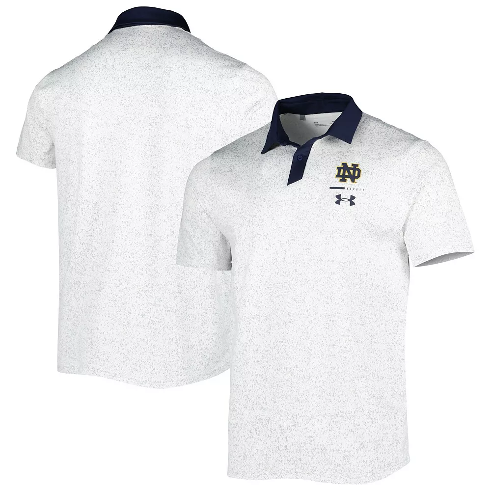 Men's Under Armour White Notre Dame Fighting Irish Static Performance Polo