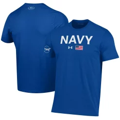 Men's Under Armour Royal Navy Midshipmen 2022 Special Games NASA T-Shirt
