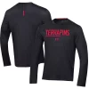 Men's Under Armour Black Maryland Terrapins 2022 Sideline Training Performance Long Sleeve T-Shirt