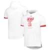 Men's Under Armour White Texas Tech Red Raiders On-Court Raglan Hoodie T-Shirt