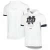 Men's Under Armour White Notre Dame Fighting Irish On-Court Raglan Hoodie T-Shirt